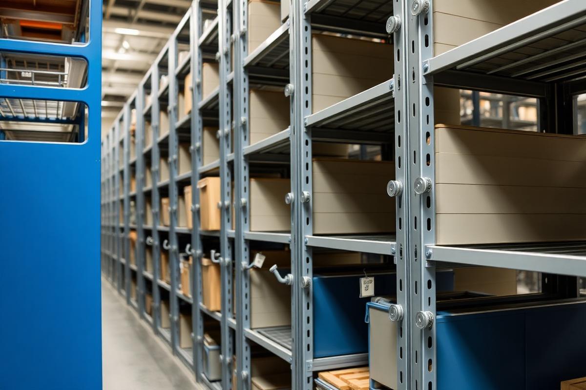 Mobile archive shelving system with rotating handles