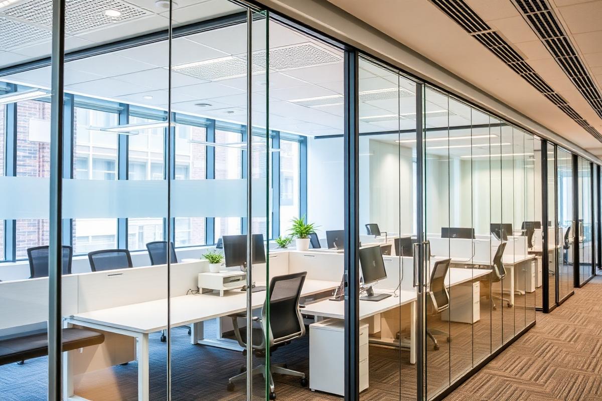 Glass corporate partitions